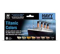 AV Vallejo Model Air Set Titanic Colours Set (x8), Model paints, VAL71646