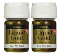 AV Vallejo Model Color -Gold 791 (Metals 35ml) Packaging May Vary (Pack of 2)