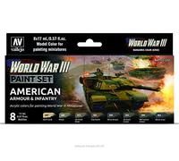 AV Vallejo Model Color Set - WWIII American Armour&Infantry