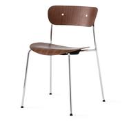 AV1 Pavilion Chairs, Chrome Frame - Set of 2 Walnut one size