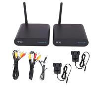 AV540 5.8GHz Wireless AV Transmitter Receiver, 400m Distance 8 Channels Audio Video TV Signal Sender Receiver Kit with AV Cables IR Infrared Line for DVD Players Satellite Boxes