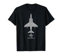 AV8B Harrier Jumpjet Airplane Tech Print T-Shirt