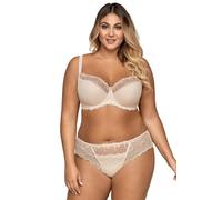 AVA 1030 Underwired Half Padded Full Cup Bra Not Separable Regulated Straps Made in EU, Beige,34D