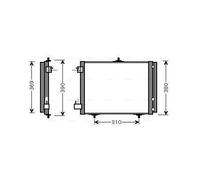 AVA Air Conditioning A/C Condenser For DS Opel Peugeot Renault Vauxhall PEA5295D
