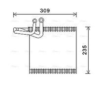 PRASCO FDV493 Air conditioning evaporator