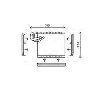 AVA Airccon Evaporator MSV550 for VW CRAFTER 30 (2006) 2.5 TDI etc