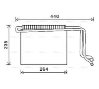 AVA Airccon Evaporator MSV563 for MERCEDES-BENZ VIANO W639 (2004) VIANO 2.2 CDI