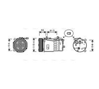 AVA Aircon Compressor AIAK003 for FORD GALAXY (1995) 1.9 TDI etc
