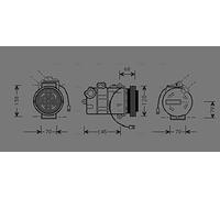 AVA Aircon Compressor AIAK011 for SKODA SUPERB (2002) 1.8 etc