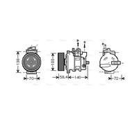 AVA COOLING SYSTEMS AIAK262 Air conditioning compressor
