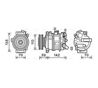 AVA Aircon Compressor AIAK401 for PORSCHE MACAN (2014) 2.0 etc