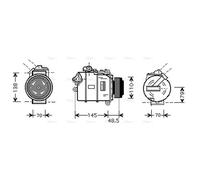 AVA Aircon Compressor BWAK309 for BMW X3 SERIES E83 (2004) X3 3.0 etc