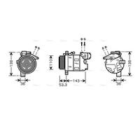 AVA Aircon Compressor BWAK321 for BMW 3 SERIES E46 (1998) 316I 1.6 etc