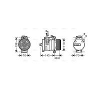 AVA Aircon Compressor BWAK334 for BMW X5 SERIES E53 (2000) X5 3.0 etc