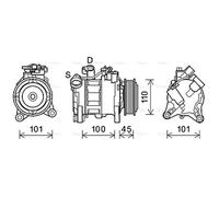 AVA Aircon Compressor BWAK499 for BMW 1 SERIES F20 (2011) 116D 1.6 EFFICIENT DYN
