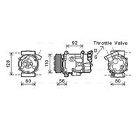 AVA Aircon Compressor BWK416 for Mini Mini Clubman (2008) 1.6 Cooper S