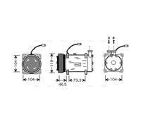AVA Aircon Compressor CNAK030 for CITROËN XSARA PICASSO (2000) 1.6 etc