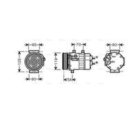 AVA COOLING SYSTEMS CNAK253 Air conditioning compressor