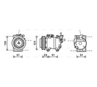 AVA Aircon Compressor DNK344 for NISSAN CABSTAR (2007) 2.5 DCI etc