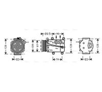 AVA COOLING SYSTEMS FDAK082 Air conditioning compressor