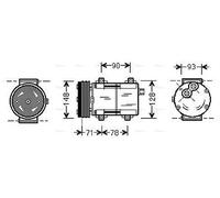 AVA Aircon Compressor FDAK277 for FORD COURIER (FIESTA) (1996) 1.3 etc