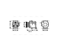 PRASCO FDAK434 Air conditioning compressor