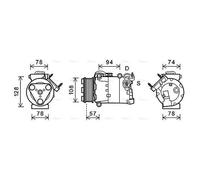 AVA Aircon Compressor FDAK482 for Ford Galaxy (2006) 2.0 TDCi