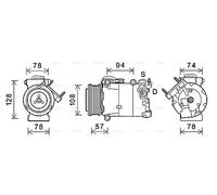 AVA Aircon Compressor FDAK587 for FORD KUGA (2013) 2.0 TDCI etc