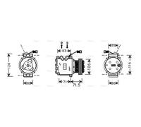 AVA Aircon Compressor HDAK009 for HONDA CIVIC (1988) 1.4 etc