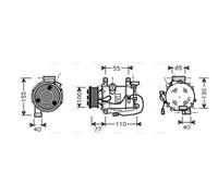 PRASCO HDAK208 Air conditioning compressor