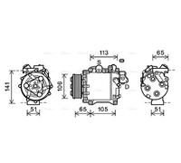 Air conditioning compressor R 134a HDAK263 AVA QUALITY COOLING for HONDA CR-V IV