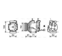 PRASCO HDAK275 Air conditioning compressor