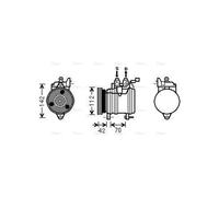 PRASCO HYAK201 Air conditioning compressor