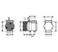 PRASCO HYAK258 Air conditioning compressor