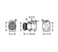 AVA COOLING SYSTEMS HYK123 Air conditioning compressor