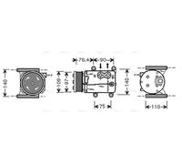 AVA Aircon Compressor JRAK025 for JAGUAR X-TYPE (2001) 2.5 etc