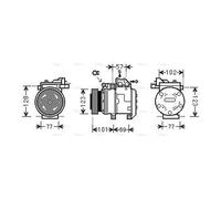 AVA COOLING SYSTEMS KAK146 Air conditioning compressor