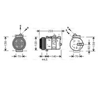 AVA Aircon Compressor MSAK277 for MERCEDES-BENZ UNIMOG 437 HEAVY (1988) U5000 et