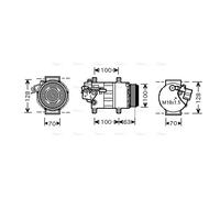 AVA Aircon Compressor MSAK404 for MERCEDES-BENZ A-SERIES W169 (2005) A160 2.0 CD