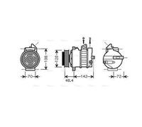 AVA COOLING SYSTEMS MSAK437 Air conditioning compressor