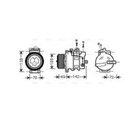 AVA Aircon Compressor MSAK566 for MERCEDES-BENZ C-SERIES W203 (2000) C240 2.6 e