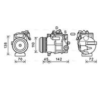PRASCO MSAK682 Air conditioning compressor
