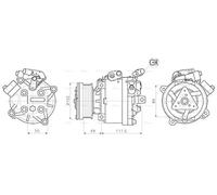 Air conditioning compressor R 134a PAG 46 MTAK294 AVA QUALITY COOLING