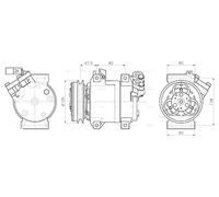 AVA Aircon Compressor MTAK295 for MITSUBISHI L200 (2006) 2.5 TDIC etc