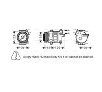 AVA Aircon Compressor OLAK558 for OPEL CORSA (2007) 1.6 ECOTEC etc