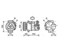 AVA Aircon Compressor OLAK579 for OPEL INSIGNIA (2009) 1.6 ECOTEC/SIDI ECOTEC et
