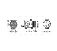 AVA Aircon Compressor RTAK069 for NISSAN INTERSTAR (2002) 2.2 DCI etc