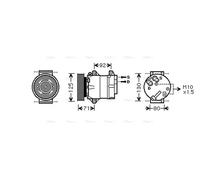 AVA Aircon Compressor RTAK441 for Nissan Almera (2000) 1.5 DCI