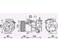 AVA Aircon Compressor RTAK640 for RENAULT CAPTUR (2013) 1.2 TCE etc