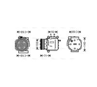 AVA Aircon Compressor SBAK053 for SAAB 9-3 (1998) 2.3 etc